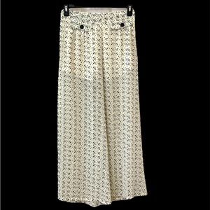 40s style Semi-sheer nautical wide leg pants